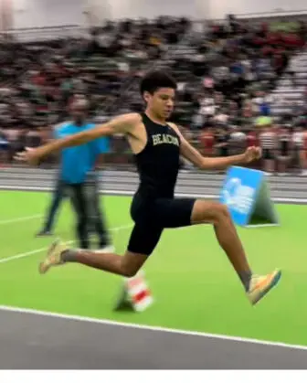 Damani Deloatch soared at the Freedom Games. Photo provided