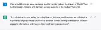 Here's a query from reporter Joey Asher to ChatGPT, and its response.