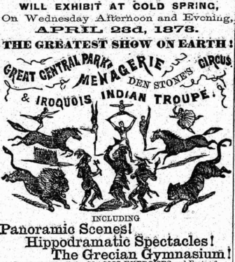 An advertisement for Den Stone’s Circus that appeared in The ColdSpring Recorder