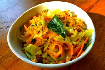 Cabbage & Carrot Poriyal