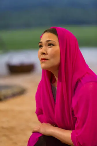 Ota, then a member of HVSF's Conservatory Company, in the 2015 production of The Arabian Nights