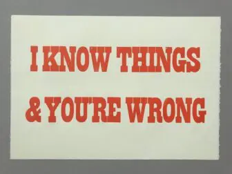 "I Know Things & You're Wrong" (2001)