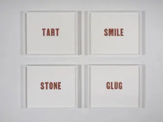 Letterpressed words from a 2018 exhibit