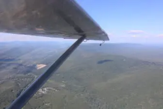 Two views from the cockpit. 