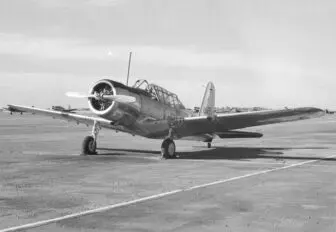 West Point cadets trained at the Dutchess airport with Vultee BT-13s. U.S. Air Force