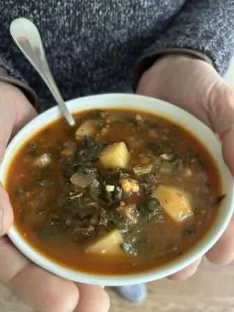 Potato-Kale Soup with Parmesan and Thyme