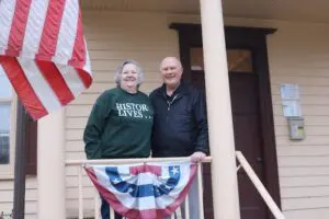 Alexis and Steve Lynch at the homestead Photo by M. Turton