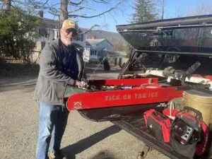Myron Tice has seen his options for ice fishing diminish with the warmer weather.