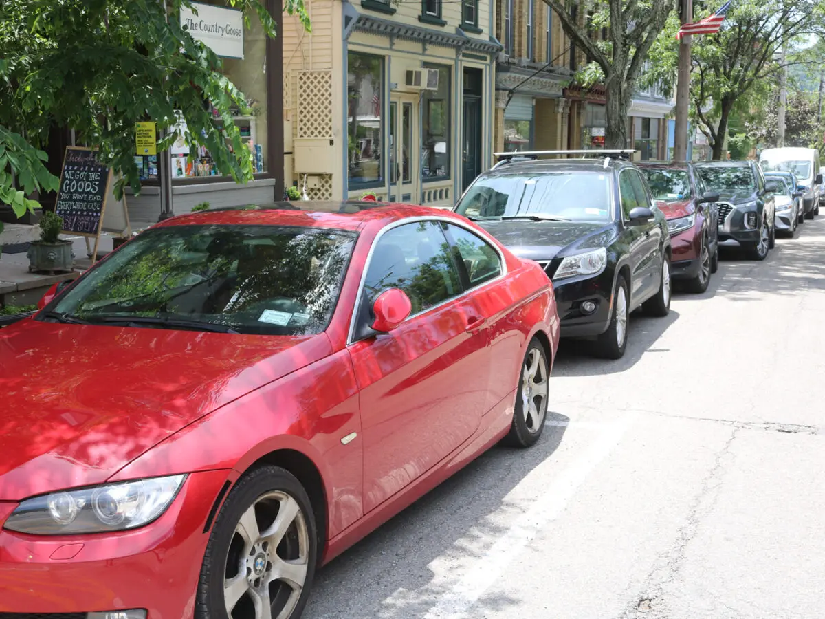cars parked on main street in cold spring