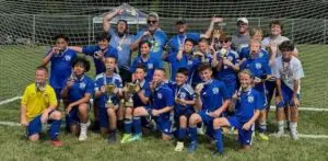 The Beasts and Bulldogs celebrate their titles.