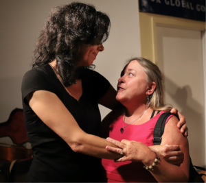 Maia Sharp (left) wrote a song with Iraqi war veteran Christine Rem at a SongwritingWith:Soldiers retreat in 2017. Photos provided