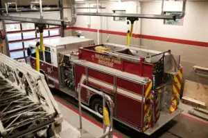 The station features a system for redirecting exhaust from the bays. Photo by Anthony Sarcone 