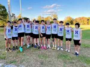 The Haldane boys’ cross-country team won the league title on Oct. 10 by one point.