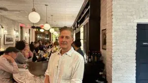 Bud Schmeling at the Oct. 31 opening of Lyonshare in BeaconPhoto by M. Ferris