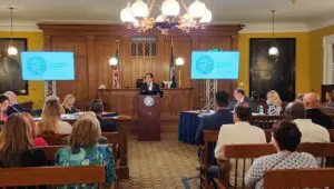 Putnam County Executive Kevin Byrne presented his proposed budget to the Legislature on Oct. 3. Photo provided