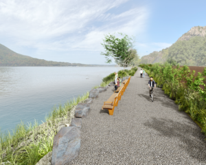 A rendering of a section of the Shoreline Trail