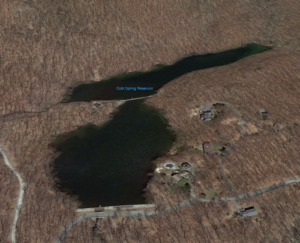 A view of Cold Spring’s reservoirs, which are north of the village