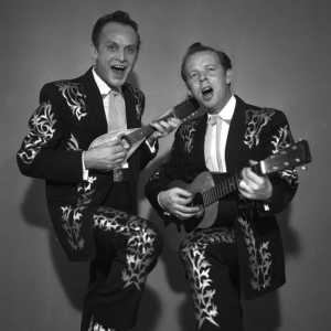 Ira and Charlie Louvin, ina publicity photo