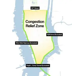 congestion pricing map