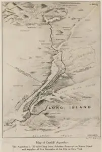 A map of the aqueduct from the Ashokan Reservoir to Staten Island