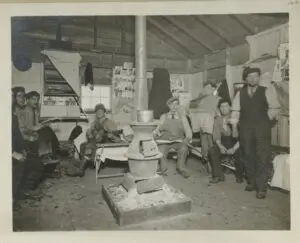 Aqueduct workers in their camp quarters, 1910New York Public Library