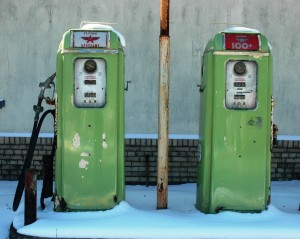 Old gas pumps