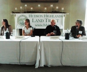 Animal-raising panelists (left to right) Anne Symmes, Katie Robertson, Rodney Dow and Mary Finger