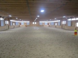 The indoor riding arena