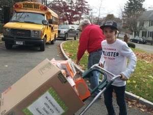 Garrison student at food pantry