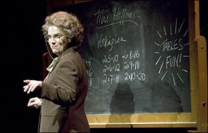 Donna Lynne Champlin on the job in 'Working' (Image from the Old Globe Production courtesy of Prospect Theater Company)