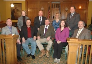 The Putnam County Legislature: Lower row -- Anthony DiCarlo, left, Sam Oliverio, Richard Othmer, Dini LoBue, Carl Albano; Upper row -- Barbara Scuccimarra, left, Richard Gross, Ginny Nacerino, Joseph Castellano. Photo by L.S. Armstrong