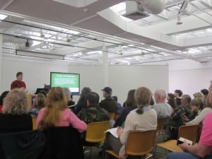 A large crowd of potential citizen scientists attended the FrogWatch training. Photo by A. Rooney