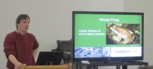 Scott Silver describes one of 12 frogs and toads found locally. Photo by A. Rooney