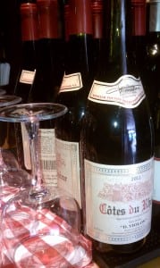 Guests can choose from a selection of French wines at Brasserie Le Bouchon.