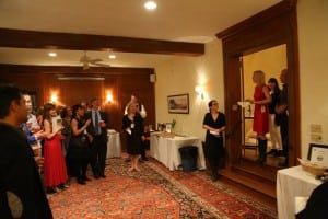 Haldane School Foundation President Jennifer Marrinan, right, addresses the guests at the Taste of the Valley fundraiser. Photo by Maggie Benmour