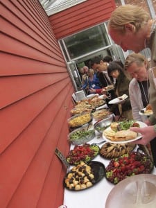 TEDxLongDock attendees break for lunch outside the Beacon Institute's CEIE. Photo by Aleta Wolfe Photography