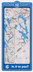 A draft sign with a map of the bike path features a small Gatorade blurb.