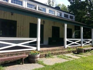 The settlement camp theater.