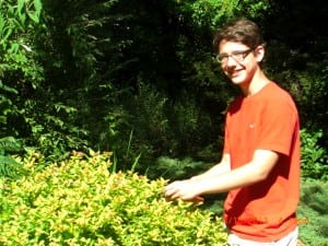 Garden Club intern Kieran Austin at Stonecrop.