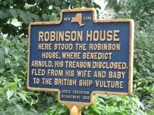 Historical marker of the Robinson House. Photo by R. Soodalter