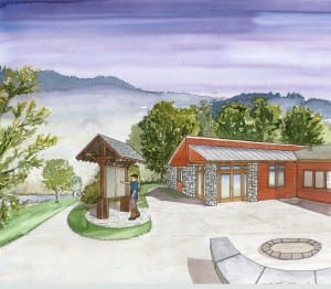 Rendering of projected "Building Two" and part of the courtyard area (Image courtesy of FOF & HHSP)