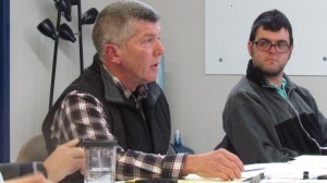 Deputy Mayor Bruce Campbell, left, chaired Tuesday's meeting. Mayor Ralph Falloon was absent due to illness.