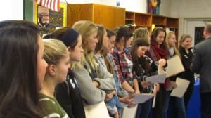 Varsity girls soccer was one of four teams honored for the 2013 season. (Photo by M. Turton)