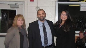 Haldane senior Giana Grandetti, right,  Haldane School Board President Gillian Thorpe and John McCarthy of BOCES (Photo by M. Turton)