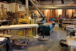 A view of the main room in Jessica Wickham's studio.