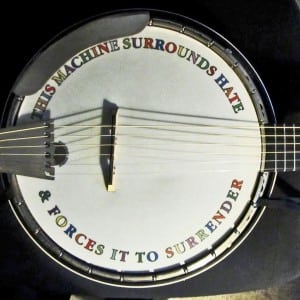 A replica of Pete Seeger's banjo (Photo by Rick Gedney)