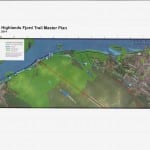 A draft map provided attendees shows the basic route of the proposed Hudson fjord trail. Image courtesy of forum organizers.