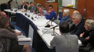 Members of the Cold Spring Planning Board attended Tuesday's Village Board meeting and submitted recommendations on proposed B4A zoning for Butterfield. (Photo by M. Turton)