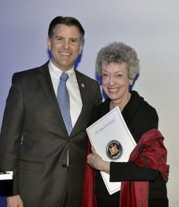 Sen. Terry Gipson with Linda T. Hubbard (Photo by Mary Ann Glass)