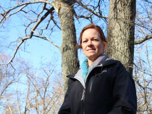 Lori Moss outside at Manitoga